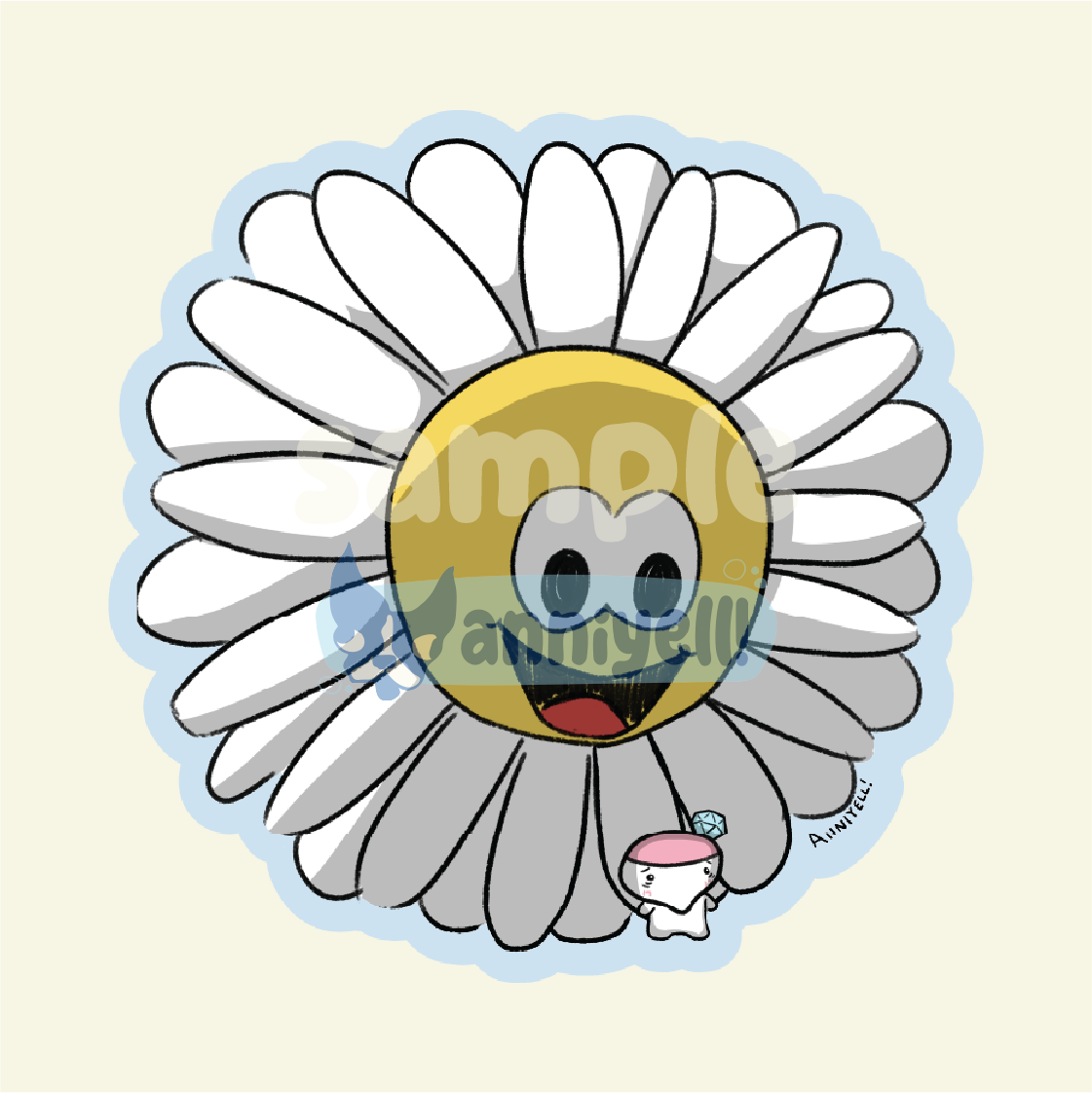 flower carat Die-Cut Sticker
