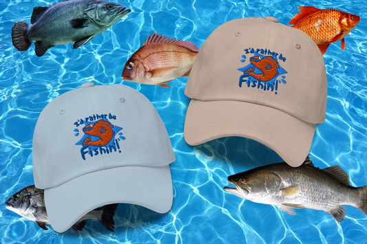 I'd rather be fishin'! Baseball Hats