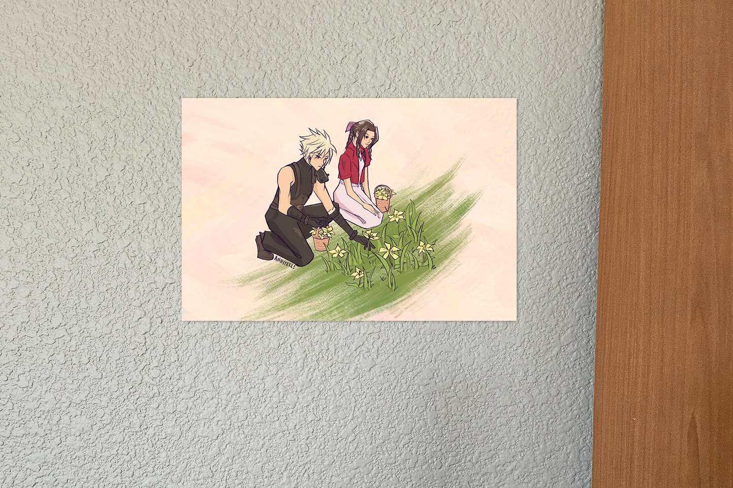 flower picking Postcard Mini Art Print