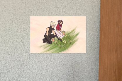 flower picking Postcard Mini Art Print