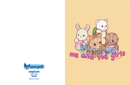 me and the girls Greeting Card