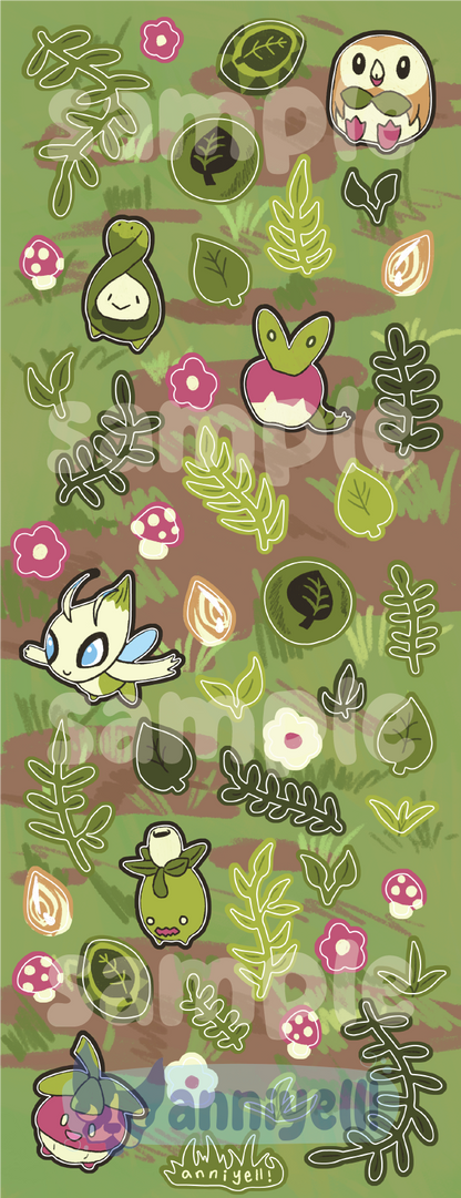 grass types! Deco Sticker Sheet
