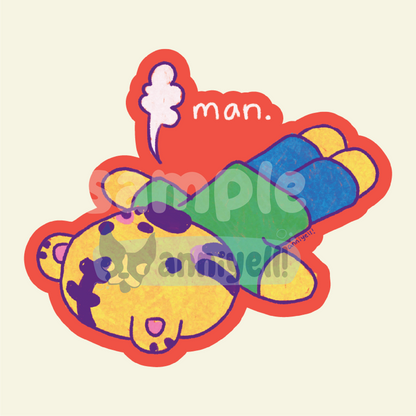 man. Die-Cut Sticker