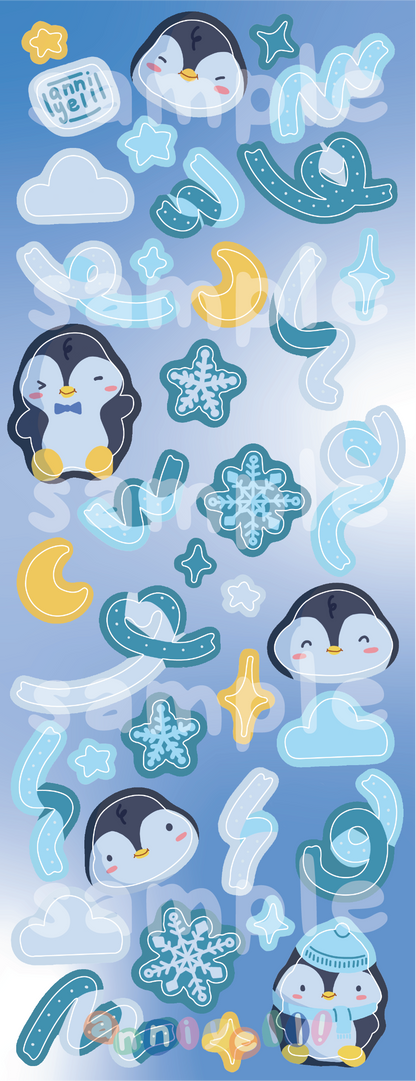 quincy the penguin! Deco Sticker Sheet