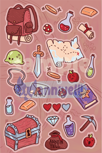 rpg adventurer! Sticker Sheet