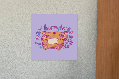 born to be silly Mini Art Print