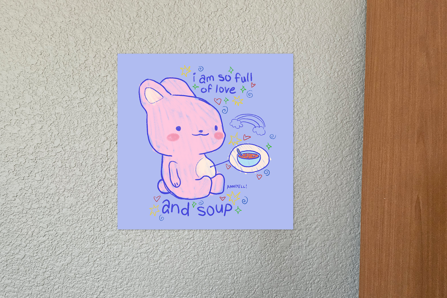 love and soup Mini Art Print