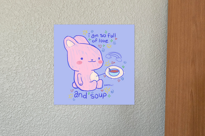 love and soup Mini Art Print