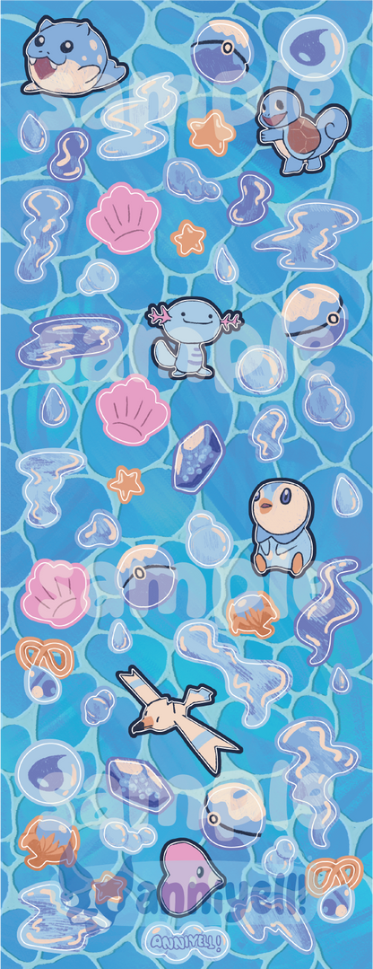 water types! Deco Sticker Sheet