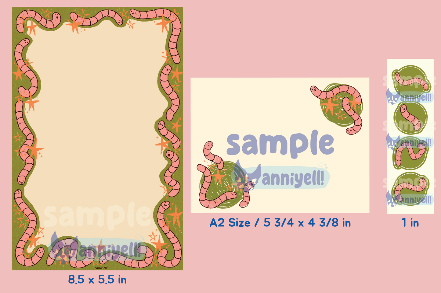 wiggly worms Letter Writing Set